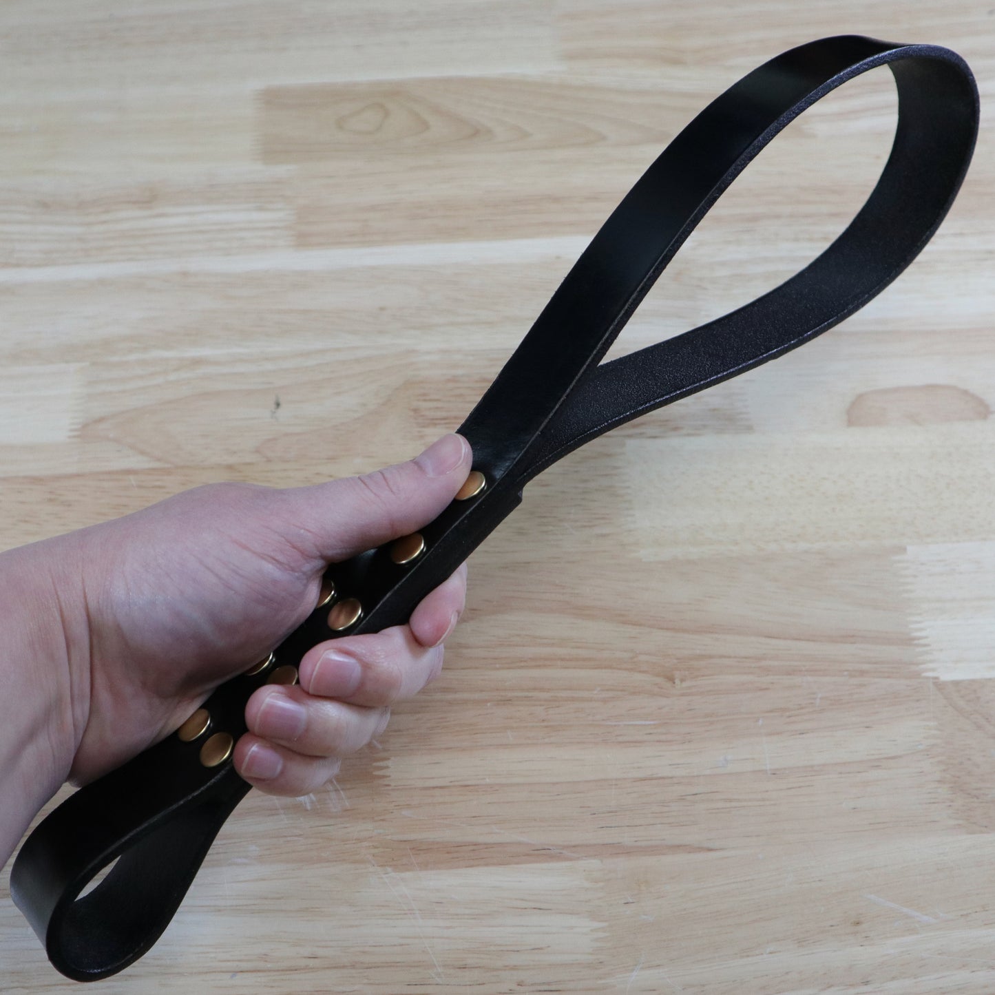 Leather spanking strap